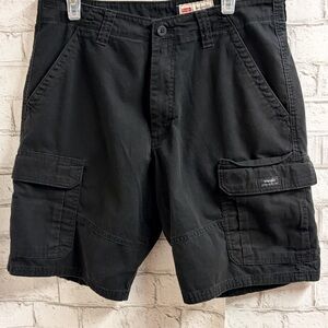 Wrangler Black Men's Cargo Shorts with Utility Pockets